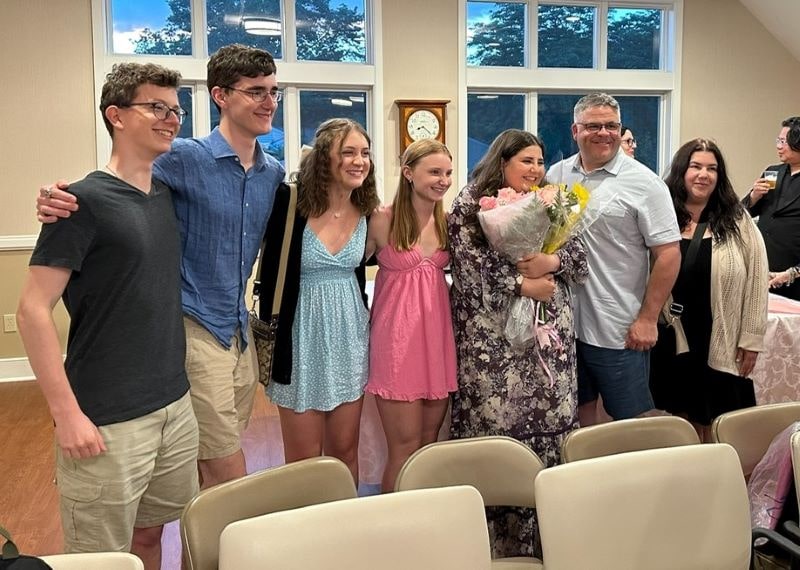 Gianna Treiber with her family