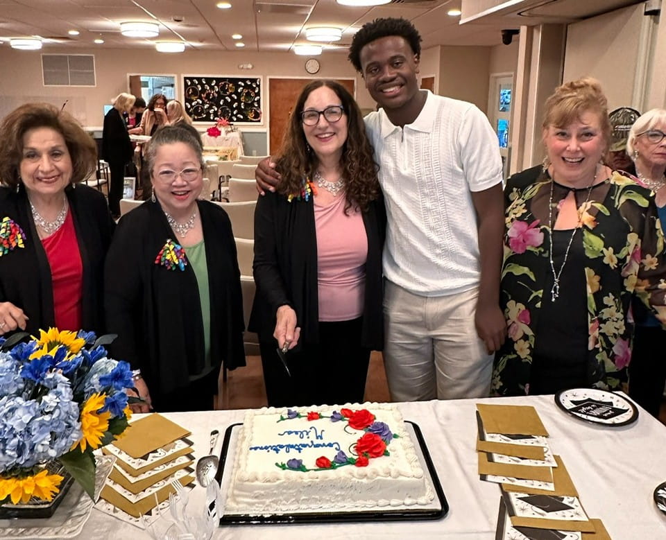 Myles Cherette at his scholarship celebration
